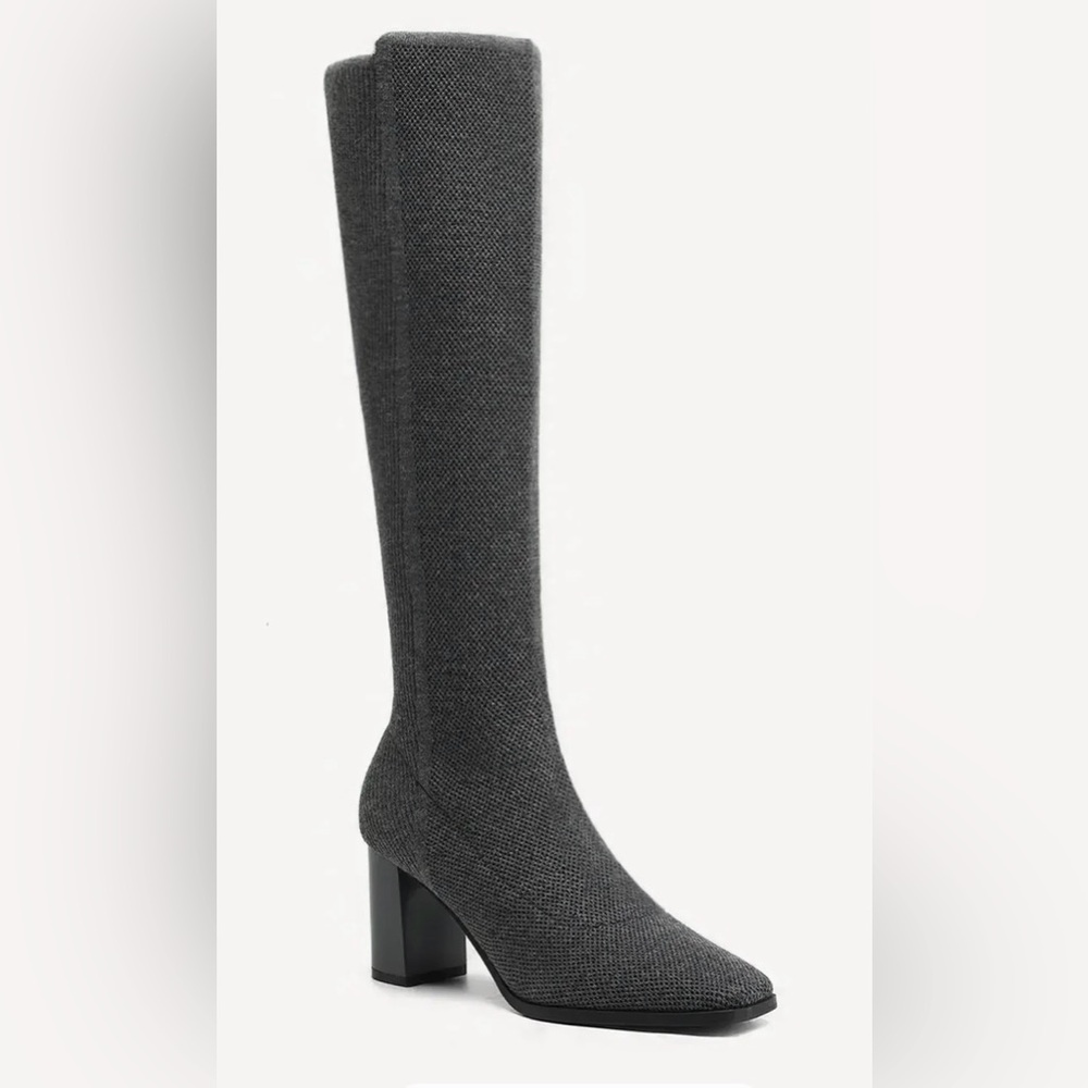 BRAND NEW Cosy Island Woven Square Toe Block Heel High Boots